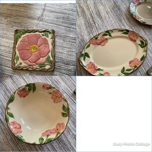 Franciscan ware serving platter, bowl and hot plate